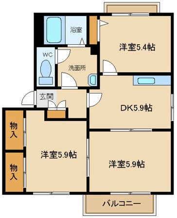パークサイドディアスIIの物件間取画像